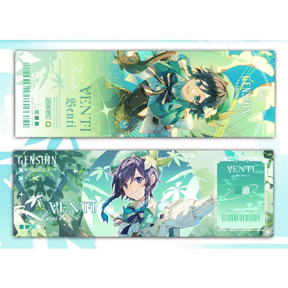 Genshin Impact Collection Karty Hry Záložka Furina Neuvillette Wriothesley Laser Oboustranná vstupenka Anime Tarotová karta Dárek