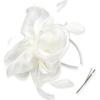 Elegant Feather Organza Fascinator Hair Hoop Church Dress Up Wedding Headpiece