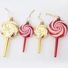 Christmas Tree Decorations Candy Ornaments Pack of 4 Lollipop Hanging Ornaments for Festivals