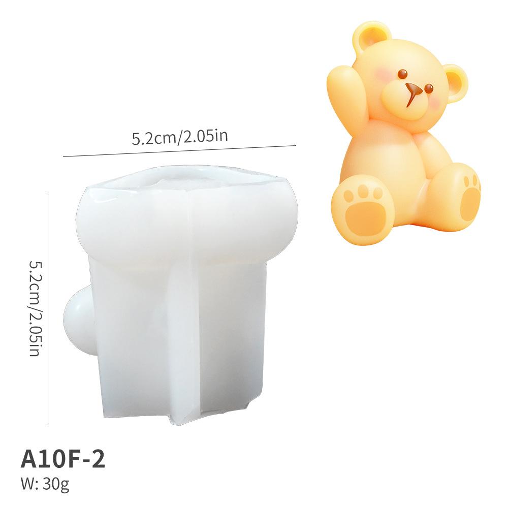 DIY Birthday Bear Birthday Cake Decoration Glue Mould Ins Wind Bear Aromatherapy Ornament Candle Silicone Mold