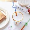 Colorful Glass Straws Reusable Drinking Straw Spiral Shape Easy to Use Clean