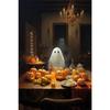 Halloween Ghost Poster Cute Ghost Forest Canvas Printing Poster Wall Art Festival Decoration Painting for Home Living Room Decor