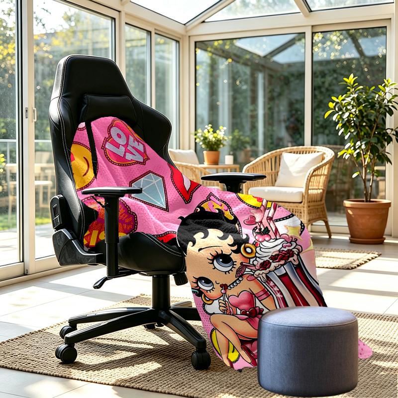 Betty Boop Print Blanket - Soft & Comfortable, for Bedroom, Travel, Sofa, Home Decoration - Birthday Christmas Gift for Friend