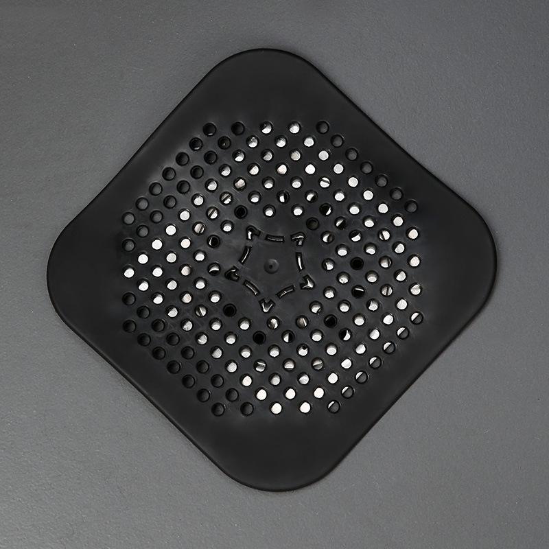WTEMPO 1 buc pătrat baie duș filtru de păr chiuvetă filtru anti-înfundare cadă duș covoraș de scurgere de pardoseală covoraș din silicon pentru chiuvetă de bucătărie unelte pentru baie