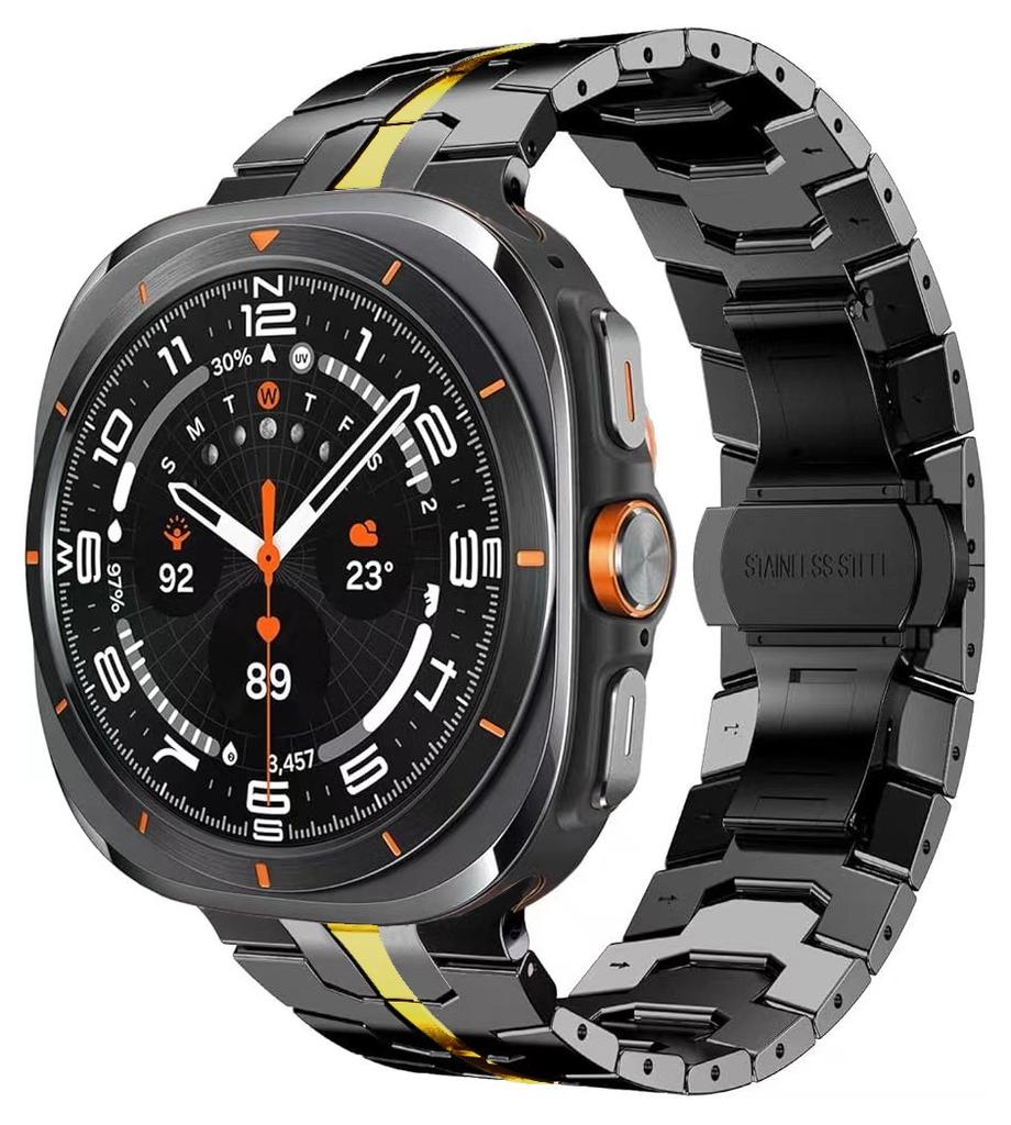 Metal Stainless Steel Strap for Samsung Galaxy Watch Ultra 47mm Butterfly Buckle Bracelet for Galaxy Watch Ultra 2025 47mm Strap