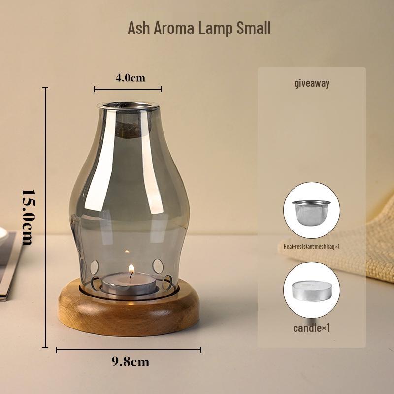 Glass Aromatherapy Incense Burner for Agarwood and Sandalwood with Candle Lamp Feature