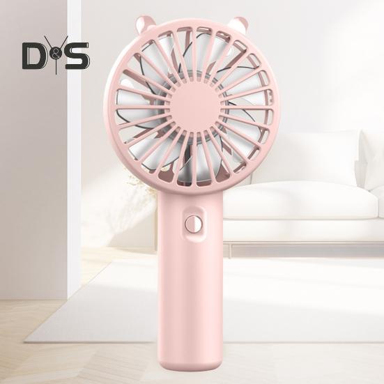 Ventilator mic de mână, cu 3 setări de viteză, flux de aer puternic, zgomot redus, ventilator de buzunar reîncărcabil prin USB, cu baterii