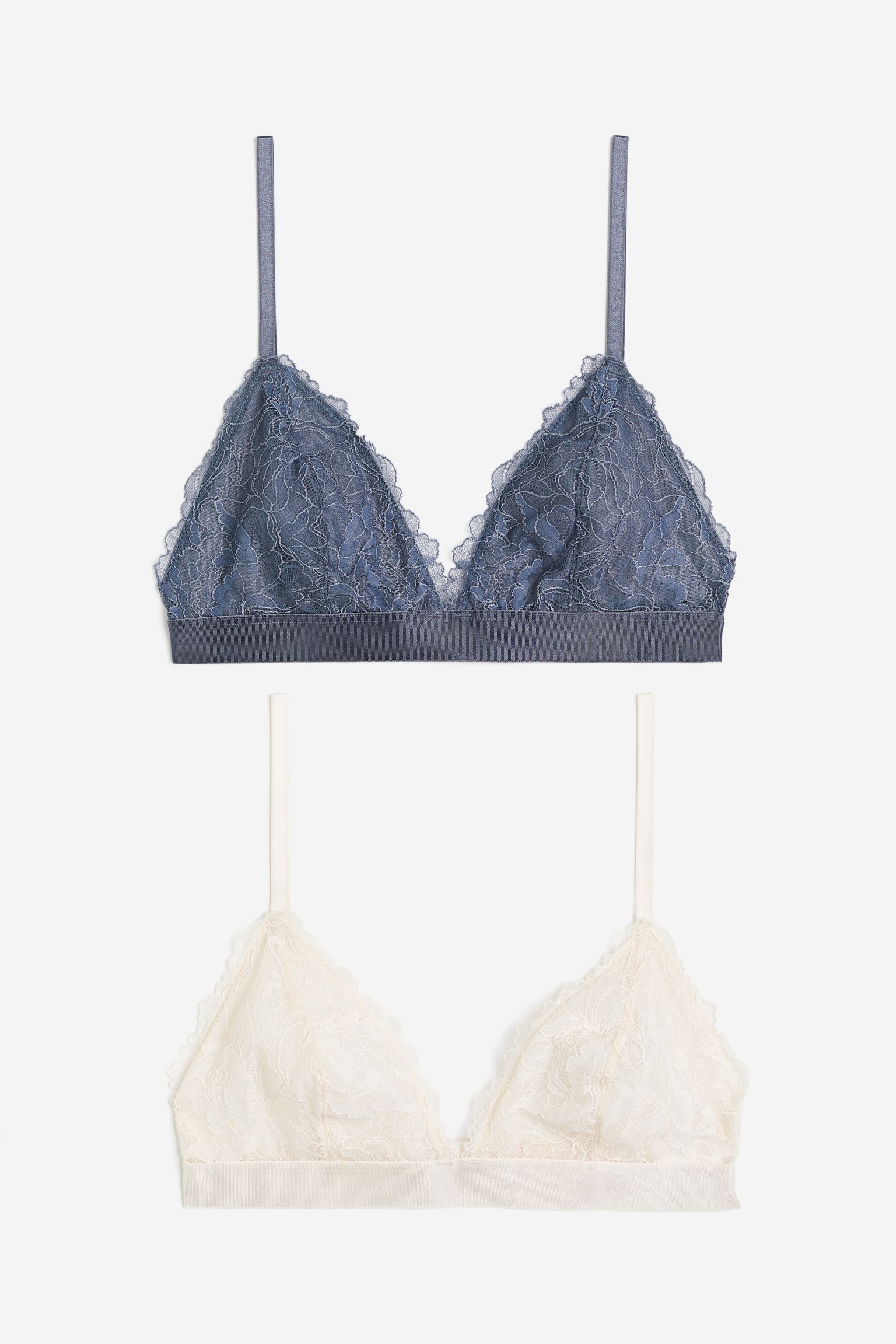 

2-pack soft lace bras