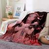 Kamado Nezuko Flannel Demon Slayer Blanket Washable Sofa Cover Hiking Picnic Fashionable Leisure Napping Throw Blankets