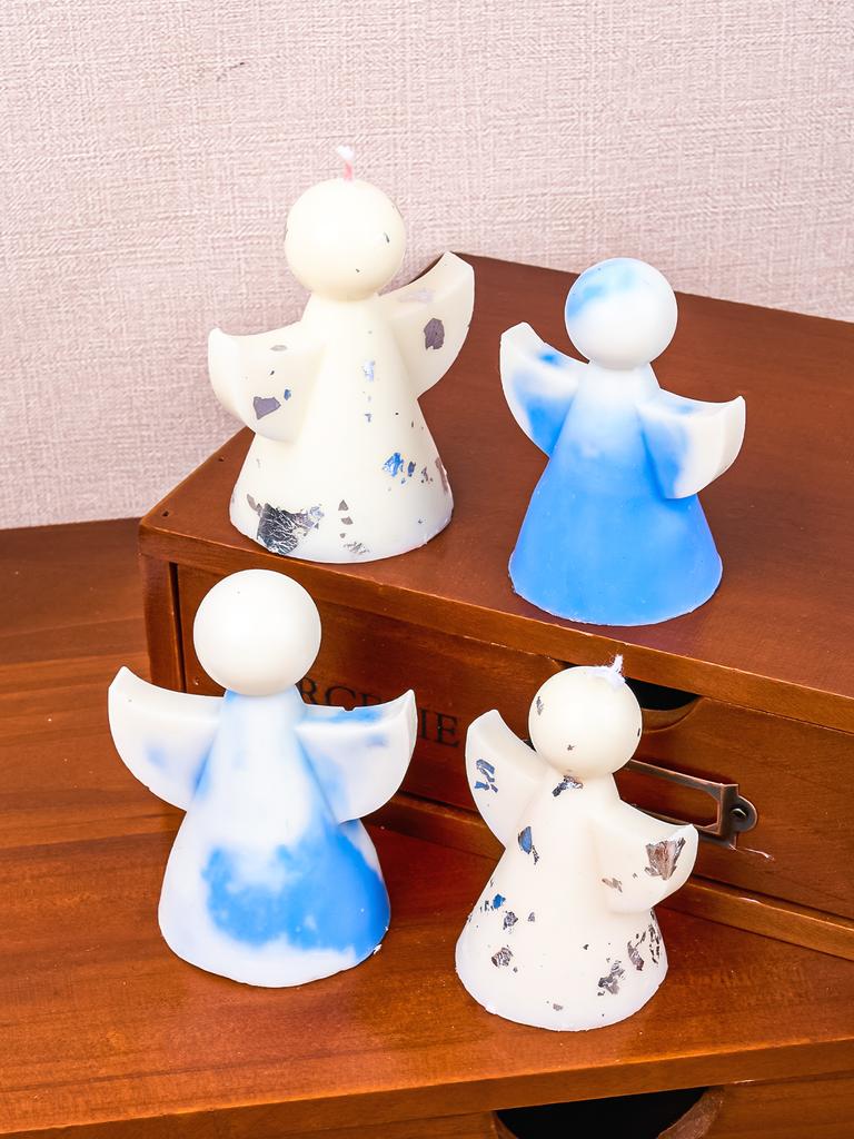 Einfache kleine Engel Kerze Silikonform DIY Kreative Handgemachte Seife Beton Gips Gießen Harzformen Heimdekor Weihnachtsgeschenk