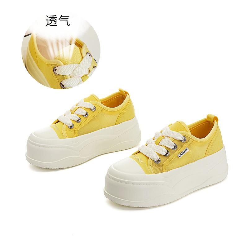 Foam sole white shoes women's summer new thick sole heightening breathable casual single shoes women's small women's shoes tide