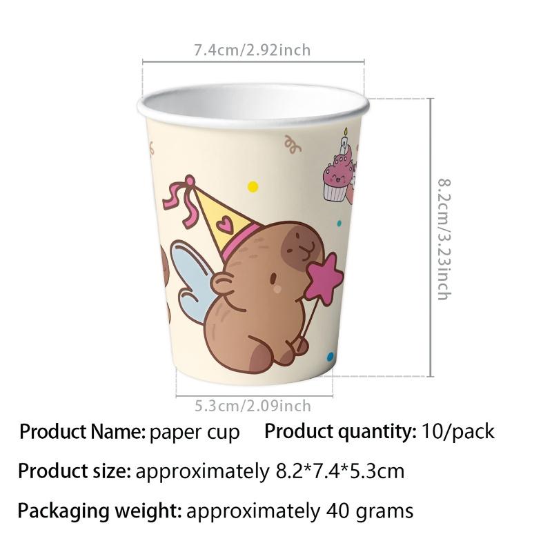New Capybara Birthday Decoration Capybara Tableware Party Balloons Cups Plate Kit Banner Backdrop Cartoon Deco Supplies Set