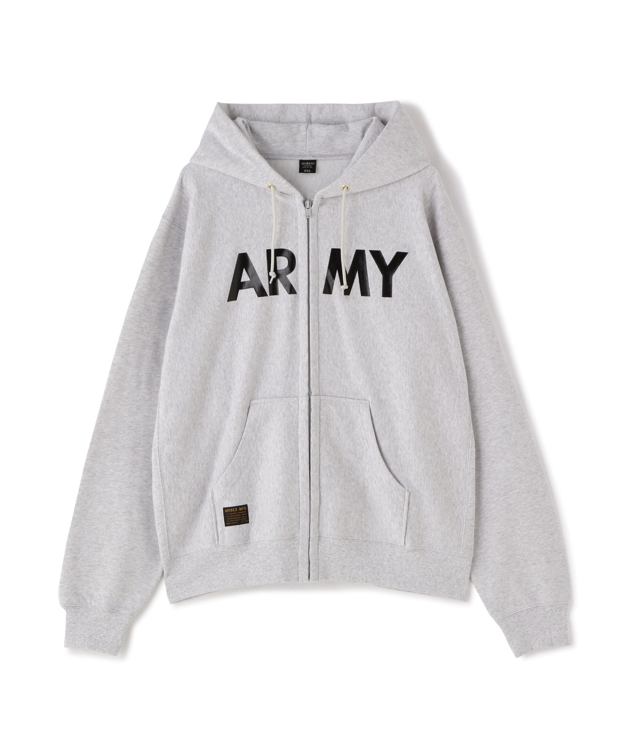 

ARMY Zip Sweat Parka XL 382 Oxford [Avirex] ПАРКА/Армейская мужская серый