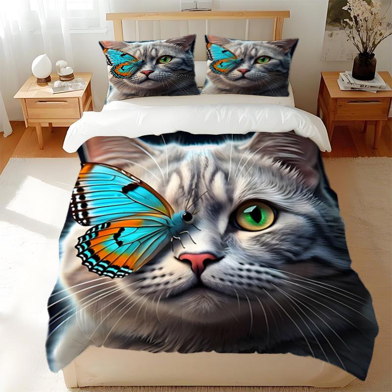 

Цифровая печать Трехпредметное постельное белье серии «Милые котята» 3D Комплект для мальчика 220cm * 240cm (three-piece set)