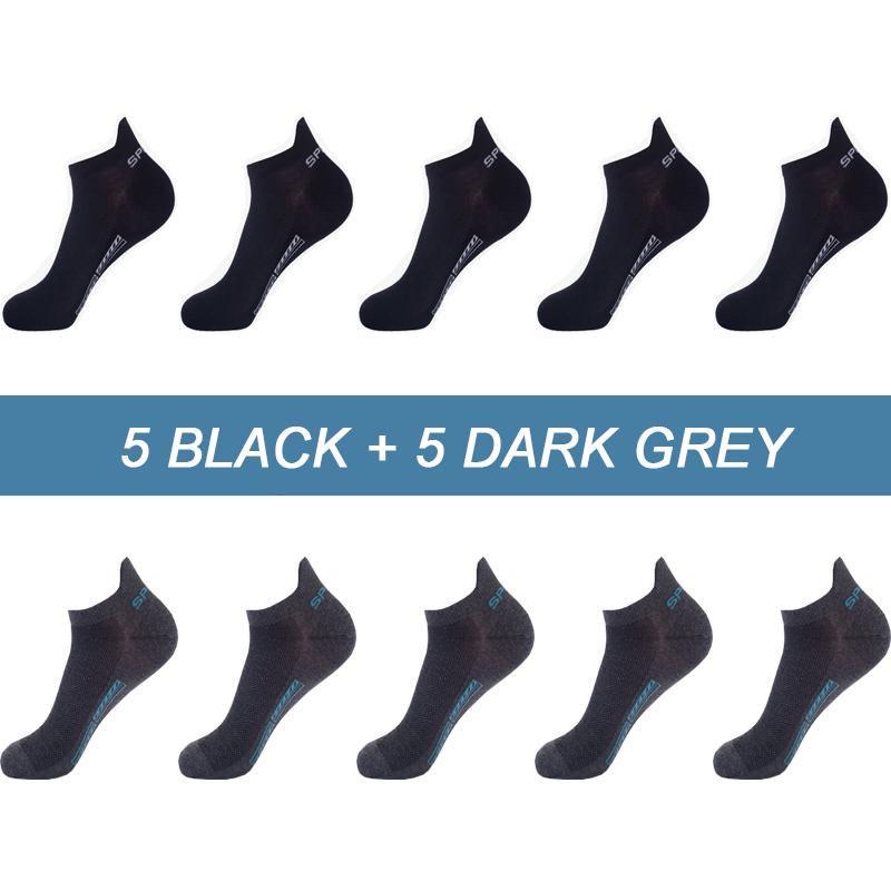 10Pairs/lot High Quality Men Socks Breathable Cotton Sports Boat Sock Mesh Casual Athletic Summer Thin Cut Short Sox Sokken Size 38-45