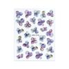 Fragrant Dreamy Purple-Gold Floral Embossed Nail Stickers