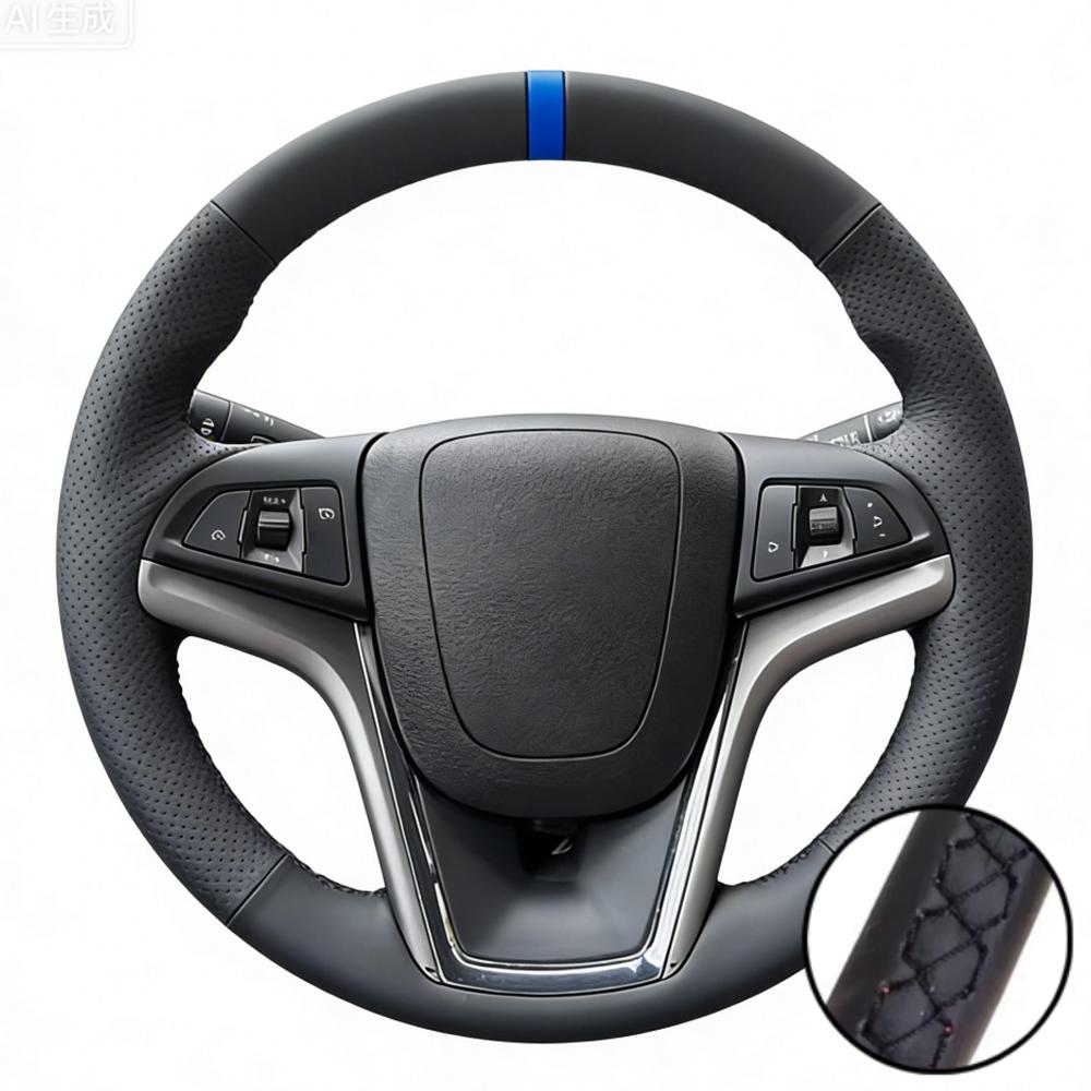 Car Accessories Hand Stitched Perforated Microfiber Leather Steering Wheel Cover For Chevrolet Malibu Crekor Cruze Camaro