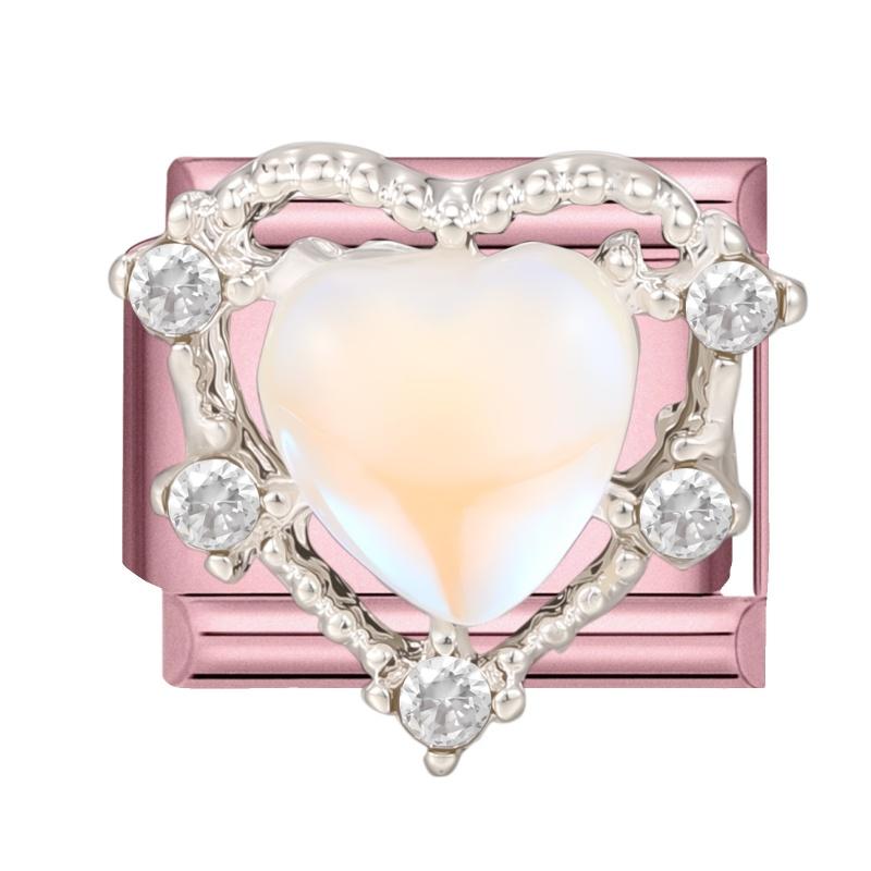 Cute Bow Knot Heart Moon Butterfly Star Candy Flower Italian Charm Links Fit 9MM Stainless Steel Bracelet Girls' DIY Making Gift