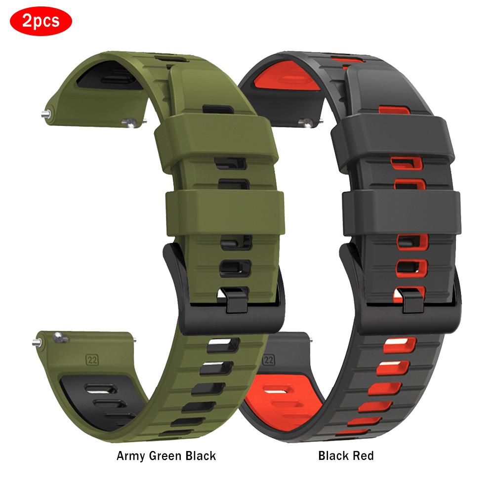 2pcs 20mm 22mm Silicone Strap For HUAWEI WATCH 4 3 Pro Bracelet For HUAWEI WATCH GT 5 Pro 4 3 2 SE 46mm 42mm /Runner Sports Band