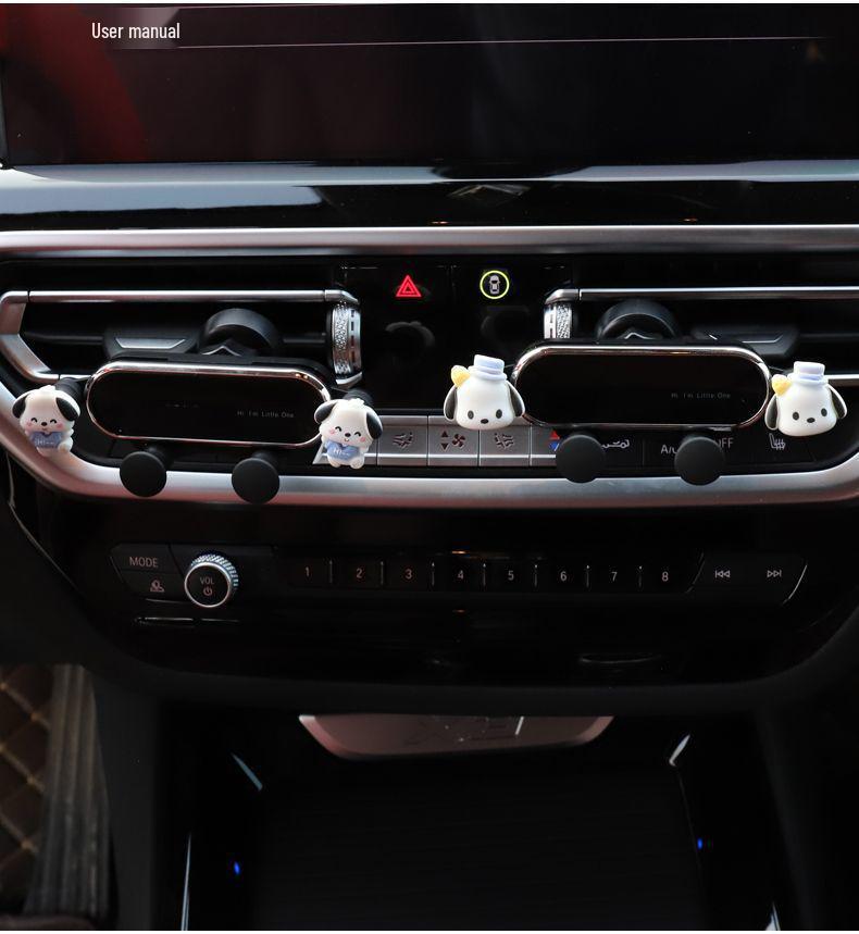 Uroczy Uchwyt na Telefon do Kratki Wentylacyjnej Samochodu z Dziewczynką Kaczką