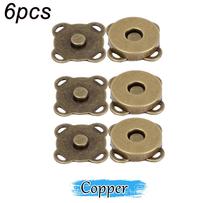5sets 14mm 8mm Sew-on Metal Magnet Buckle Snap Fasteners Buttons Kits DIY Sewing Garment Accessories Materials Wallet Buckle