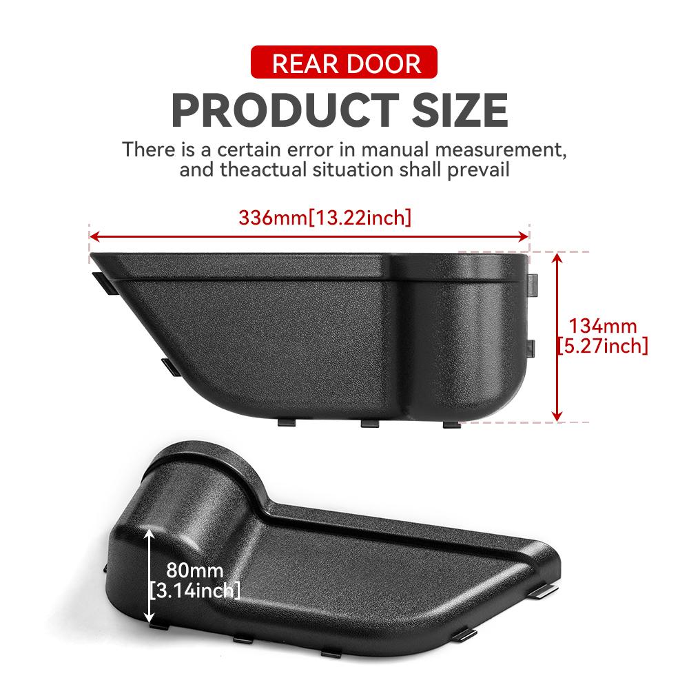 Front Rear Door Organizer Tray For 2018 2019 2020 2025 2025 2025 2025 Wrangler JL 4XE JLU Rubicon Sport Sahara Gladiator JT
