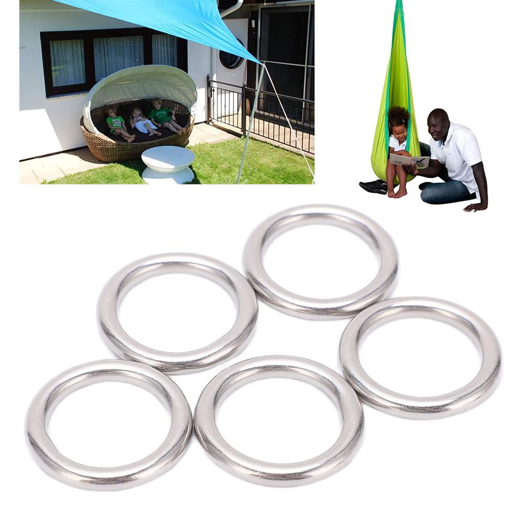 5pcs 304 Stainless Steel Round O  s Multi Purpose Seamless Welded Metal O   for Sailing Diving