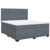 Maison Exclusive - Sommier à lattes de lit et matelas Gris foncé 180x200cm Velours