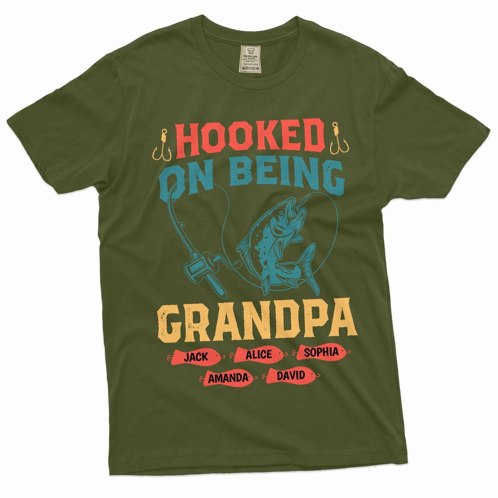 Men s Grandpa Shirt Grandpa Fishing Custom Shirt Customizable Fishing Shirts S