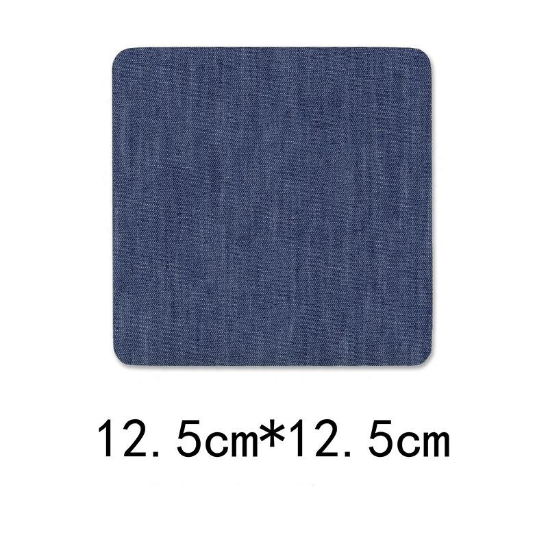 100pcs Denim Patches for Jean Clothing DIY Fabric Iron On Patches Appliques Repair Jeans Pants Elbow Knee Apparel