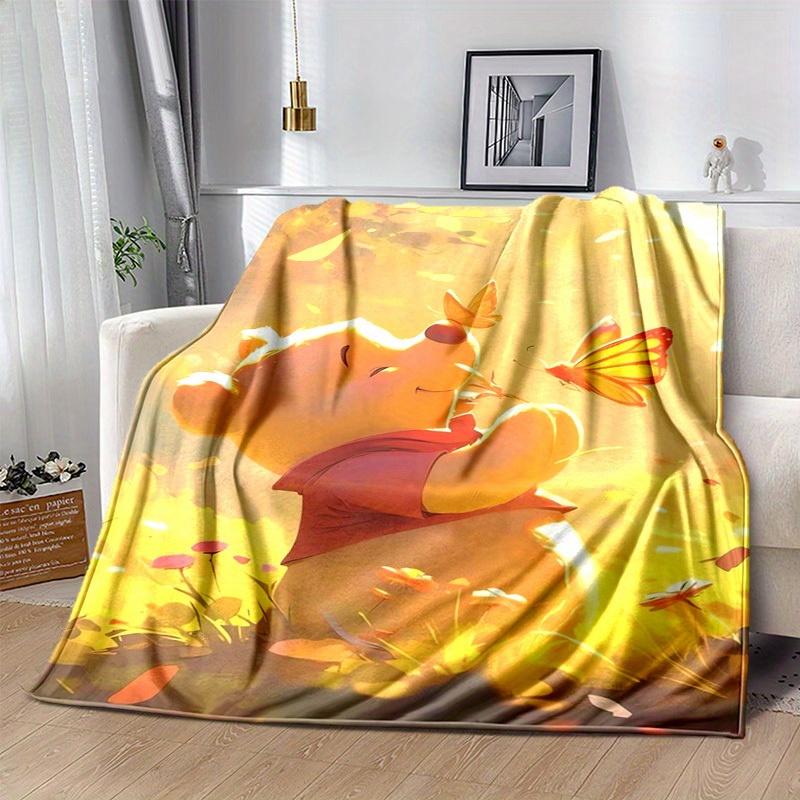 1pc Winnie the Pooh Butterflies Home Decor Blanket, Soft Throw for Couch, Bed, Travel, Camping, Car, Beach, Office Nap, Perfect Gift IdeaA087