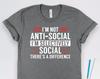 Introvert Selectively Social Shirt, Antisocial Shirts, Introvert Gifts, Friend Gifts, Funny Shirts
