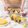 V-förmige Nut Edelstahl Taco-Halter Wellenförmiges Mexikanisches Essensregal Taco-Ständer Esstische