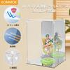 EOMMOE Figure Display Case [Magnetic Door] [UV Protection] Acrylic Display Case with Base and Mirrored Back, 40cm Wide x 30cm Deep x 30cm High