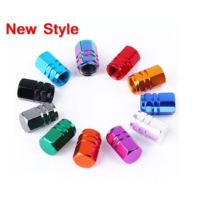 New Style Car Wheel Tire Valve Caps Tyre Rim Stem Covers With Rubber Seal Airdust Waterproof For Auto Motorcycles Trucks Bikes