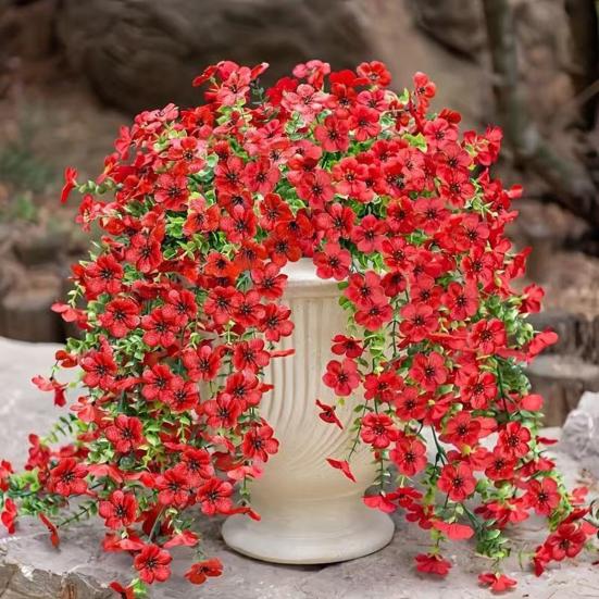 Sztuczny Fioletowy Kwiat Wina Fioletowa Wisząca Roślina do Wiosny Lata Wewnątrz Na Zewnątrz Ściana Dom Ogród Patio Dekoracja na Przyjęcie Weselne