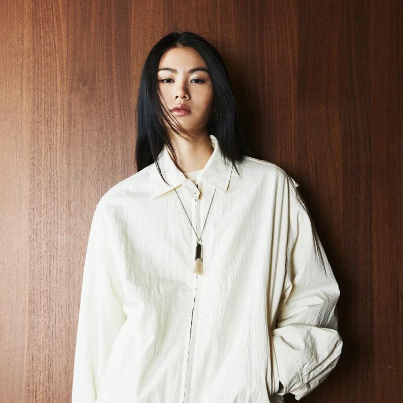 Korean Cha Jingyuan Style Tassel Necklace with Brush Pendant – Elegant, Niche Design, Long Chain for Sweaters