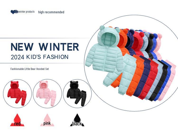 Children's Off-Season Down Coat Set: Toddler Boys & Girls Two-Piece Jacket for Autumn & Winter