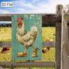 Vintage Metal Rooster Tin Sign 20x30cm Rustic Farmhouse Wall Art Durable Kitchen Decor