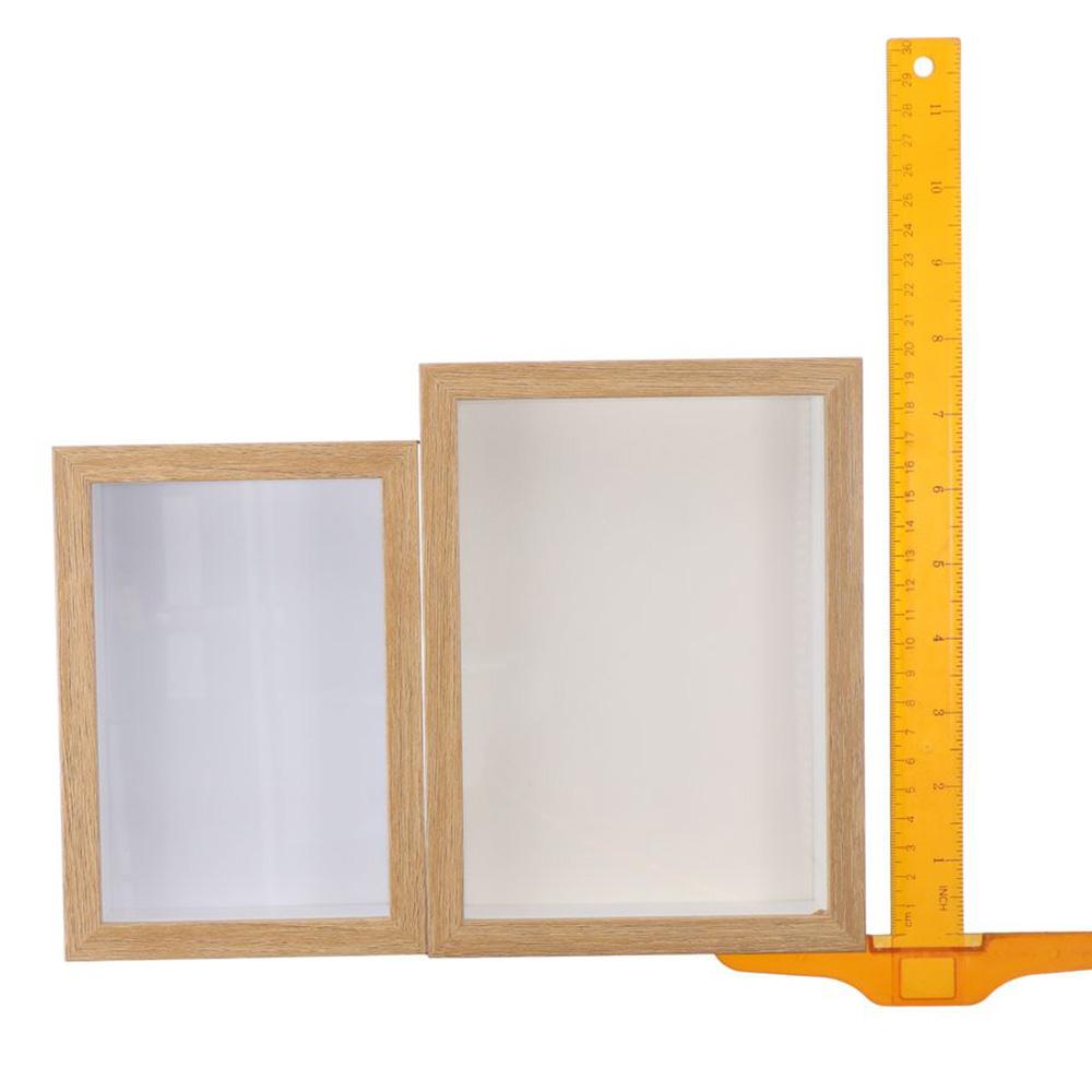 1PC Shadow Box Frame Multi-size Wooden Photo Frame For Dried Flower Rectangular Glass Display Case For Flora Ticket Crafts