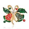Weihnachts-Emaille-Brosche, Weihnachtsstiefel, Kranz, Metallnadel, Modeschmuckgeschenk für Frauen und Männer, Weihnachtsdekorationsgeschenke.