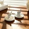 Cute Elephant Resin Jewelry Ring Holder Trinket Dish Decorative Tray for Rings Earrings Necklaces Home Vanity Tabletop Display