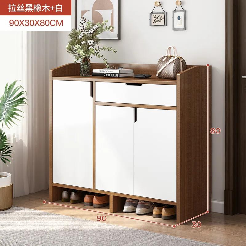 Multi Layer Simple Wooden Shoe Rack Vertical Storage Organizer Cabinet Hallway Shoe Rack Minimalist  Furniture