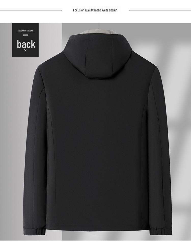 Men's Fashion Casual Jacket: Autumn Long-sleeved Solid Color for Young and Middle-aged