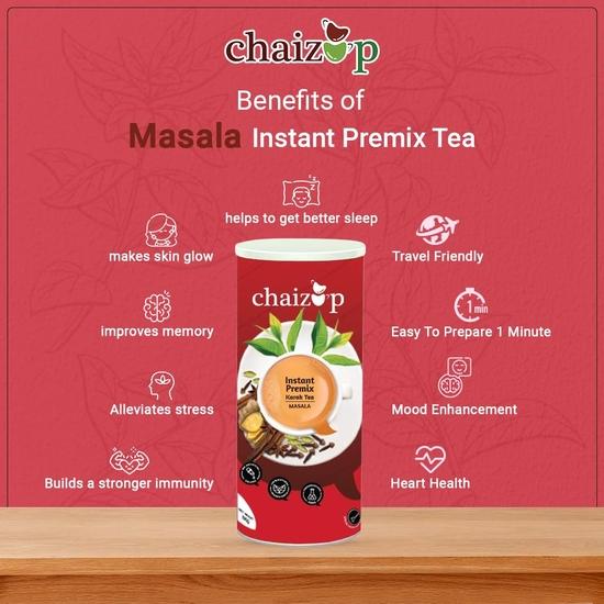 Chaizup Premium 1 Min Instant Masala Tea Premix - 1kg Cans (Pack of 2) | Masala Flavours | Approx. 143 Servings | 2kg