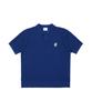 BEENTRILL Short Sleeve Cable Collar Comfort Fit Knit (Dark Blue)