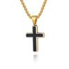 Simple Stamping Bark Series Electric Men's Cross Necklace Fashion Sweater Chain