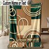 Abstract Art Theme Personalized Blanket Custom Name Print Cozy Flannel Household Blanket 1pc