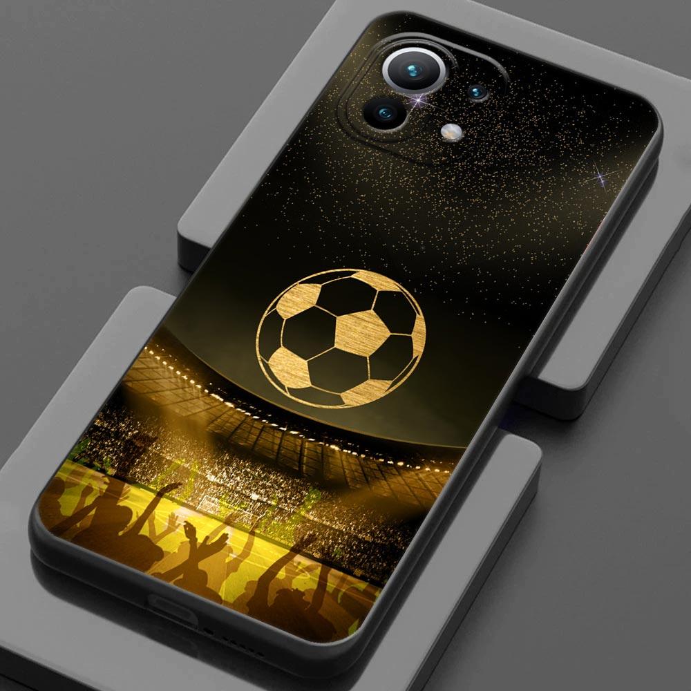 Football Field Soccer Ball For Xiaomi 15 Ultra 11T 12T 13T 14T Pro Phone Case Mi POCO X7 M7 F7 Pro F5 F6 M6 X3 X5 X6 Back Cover
