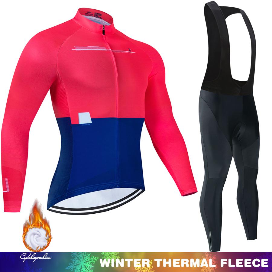 Thermal Cycling Jersey Men Men's Outfit Uniform Man Winter Fleece Road Bicycle Bike Set Clothing 2025 Bicycles Mountain Bikes